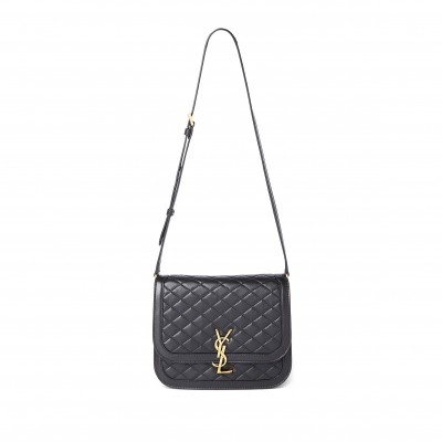 YSL SOLFERINO MEDIUM SATCHEL IN QUILTED LAMBSKIN 733704AABRT1000 (22*18*4cm)